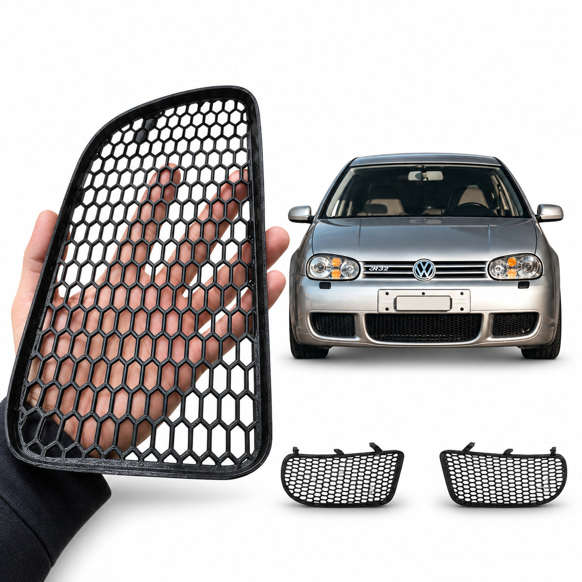 VW Golf MK4 R32 - Lower Bumper Grille Inserts (LH + RH) 1