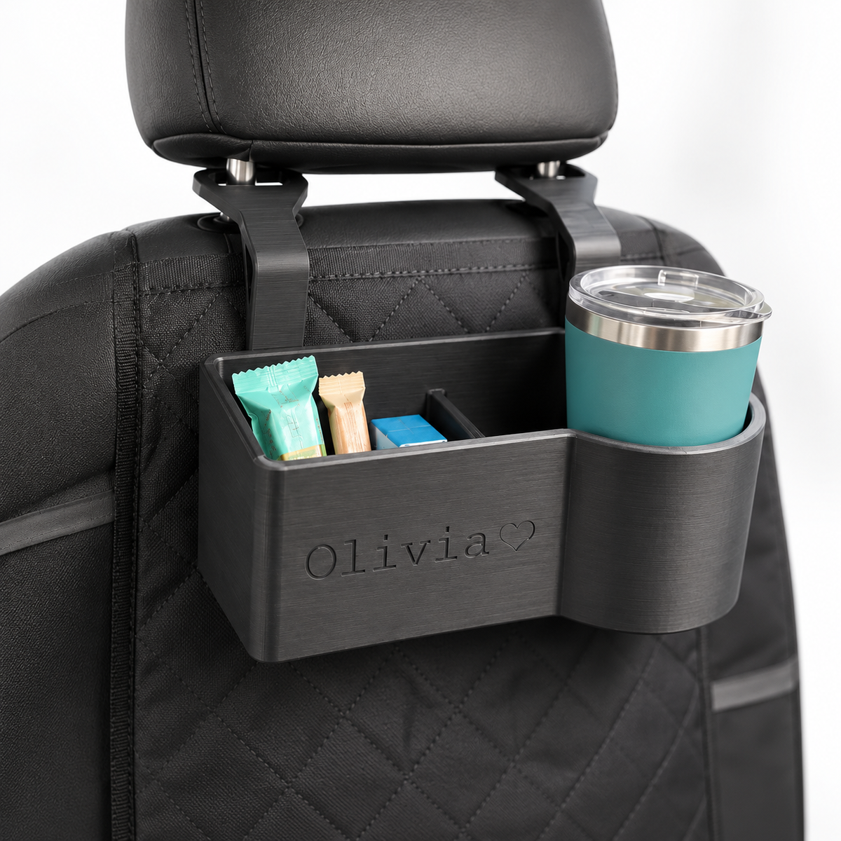 Car Headrest - Slide-Lock Backseat Storage Organizer 2