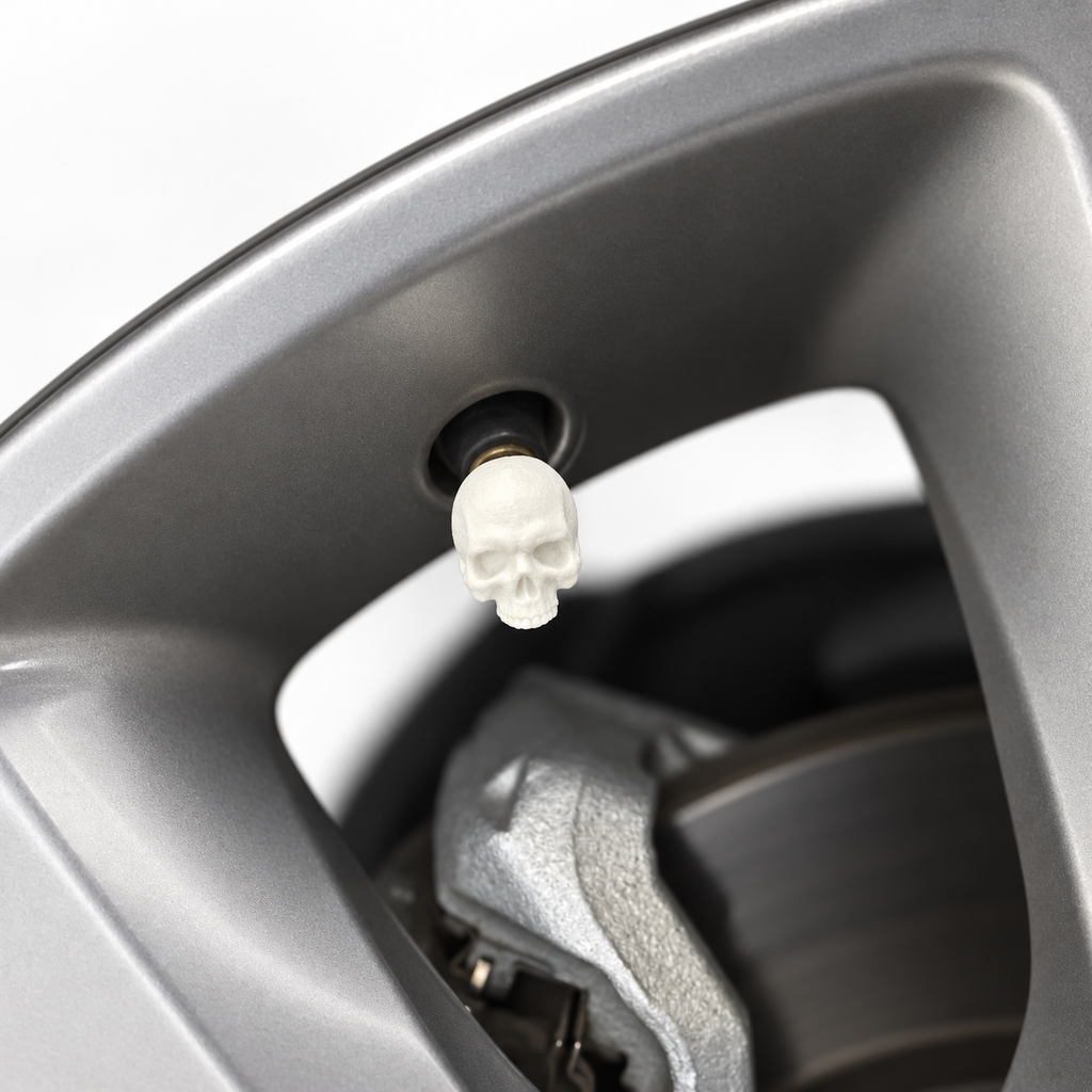 Car / Motorcycle - Gothic Skull Valve Caps (Set of 4) 3