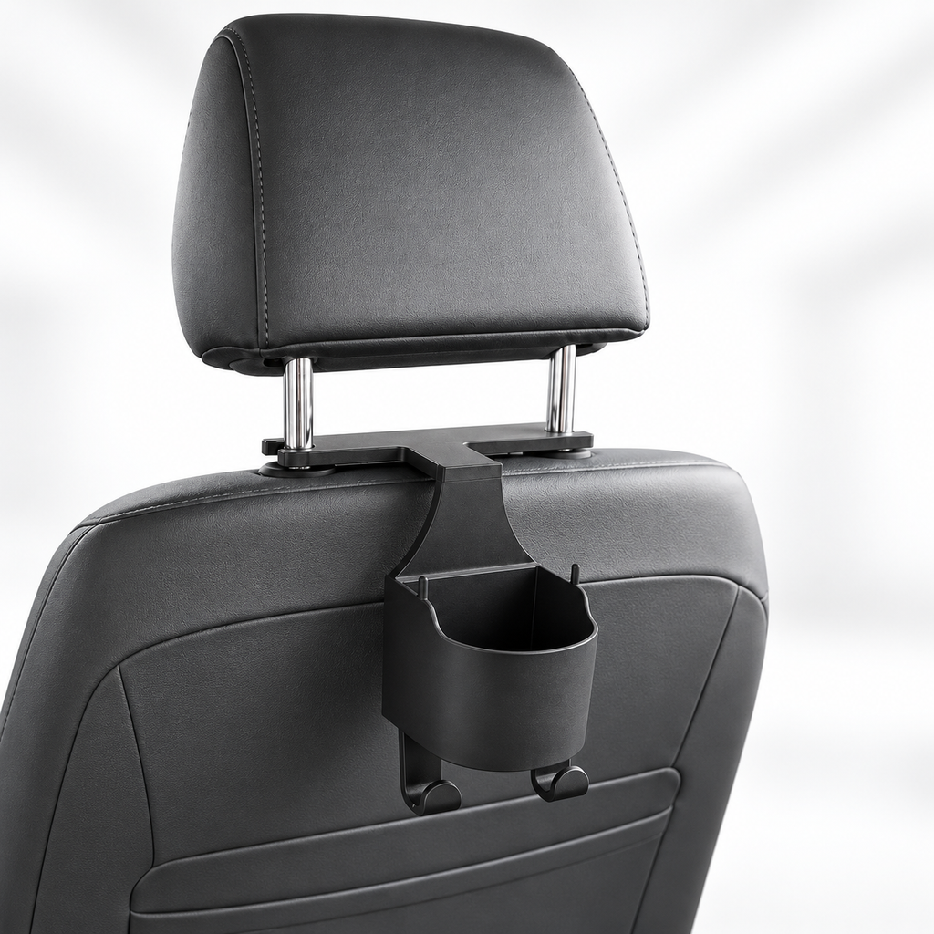 Car Headrest - Cup Holder with Phone and Bag Storage 5