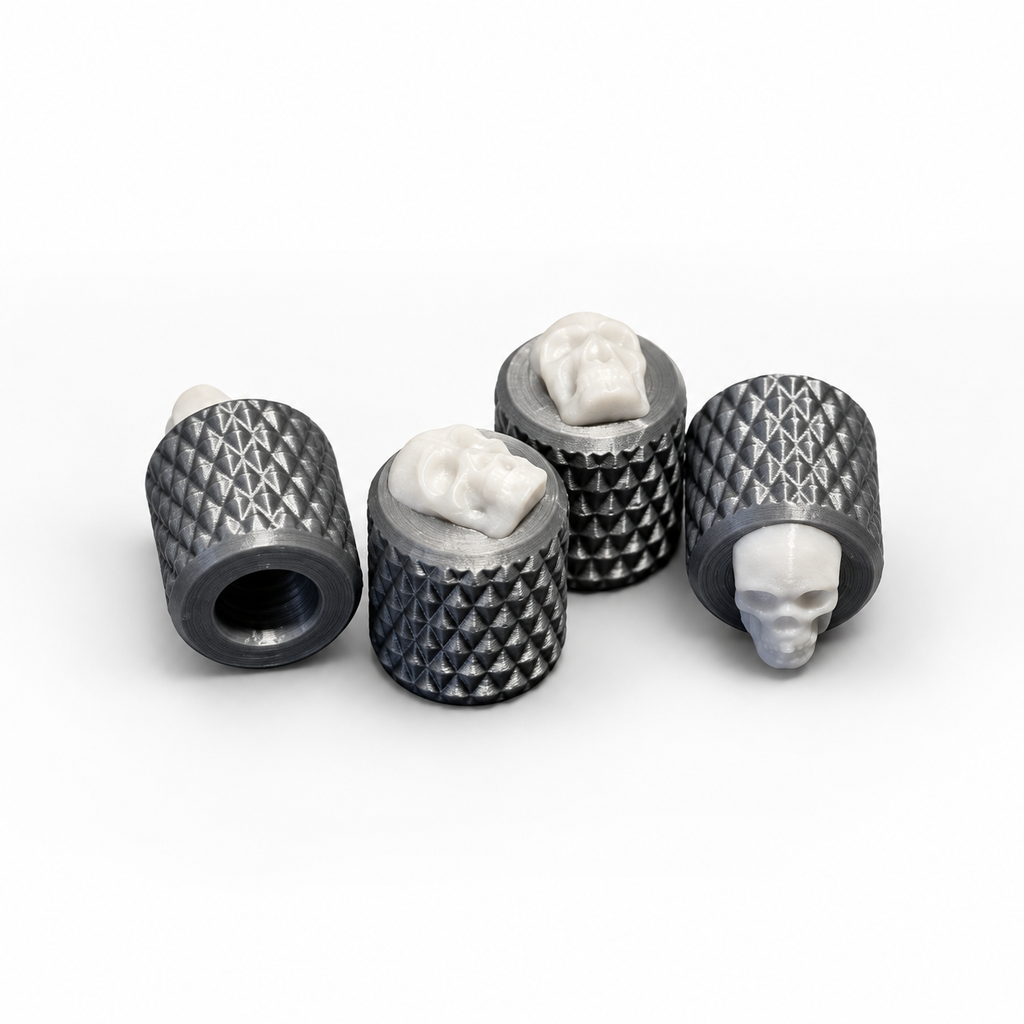 Car / Motorcycle - Gothic Skull Valve Caps (Set of 4) 6