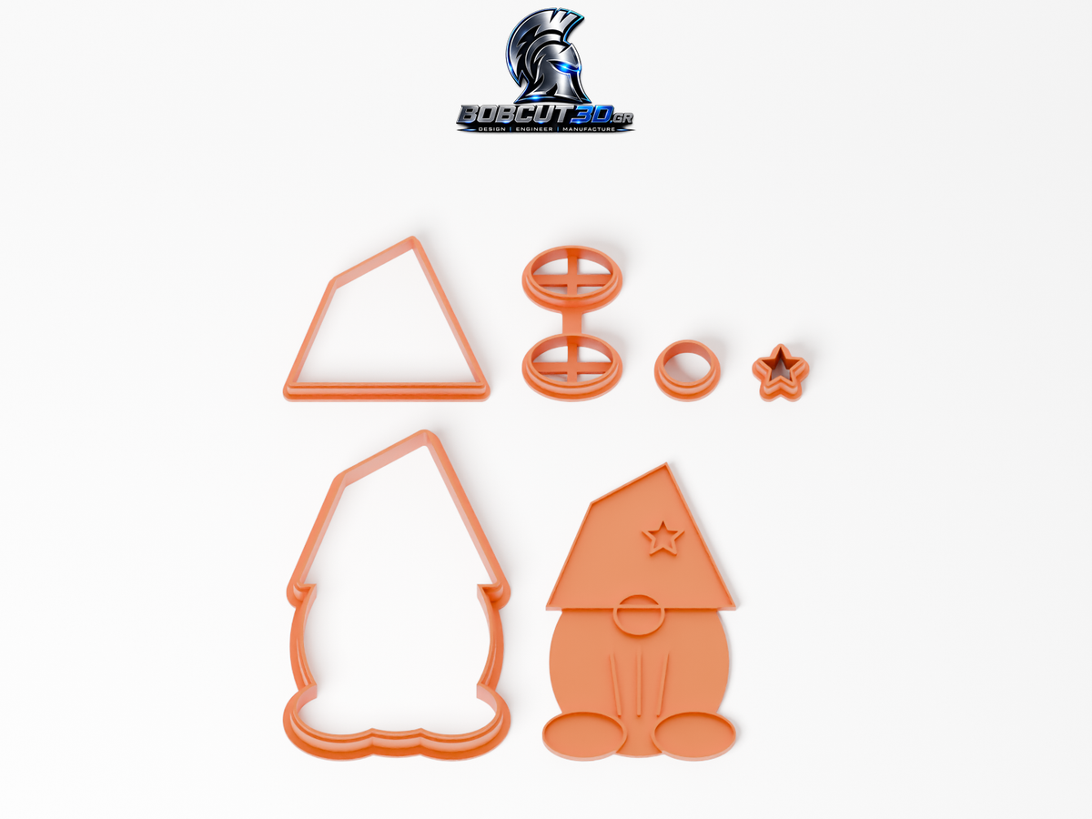 Cookie Cutter - Christmas Gnome — πλήρες σετ κουπάτ, σφραγίδας και εργαλείων ανά χρώμα