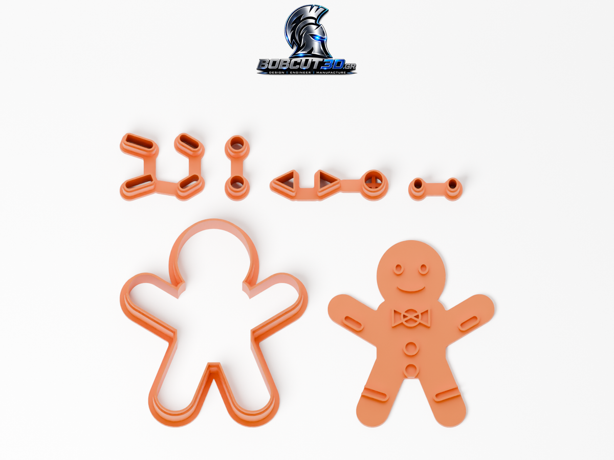 Cookie Cutter - Gingerbread Boy — πλήρες σετ κουπάτ, σφραγίδας και εργαλείων ανά χρώμα