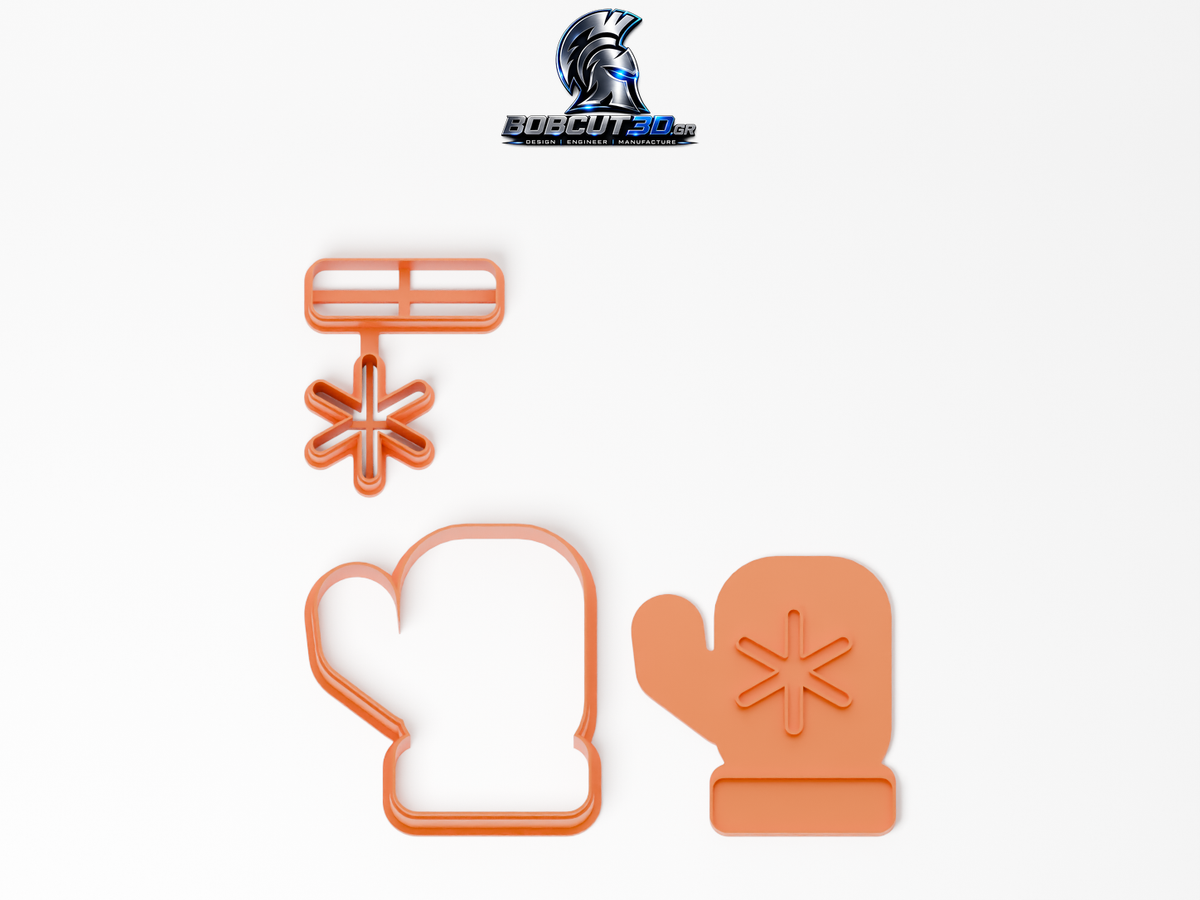 Cookie Cutter - Snowflake Mitten — πλήρες σετ κουπάτ, σφραγίδας και εργαλείων ανά χρώμα