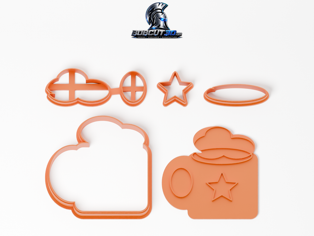 Cookie Cutter - Hot Chocolate Mug — πλήρες σετ κουπάτ, σφραγίδας και εργαλείων ανά χρώμα