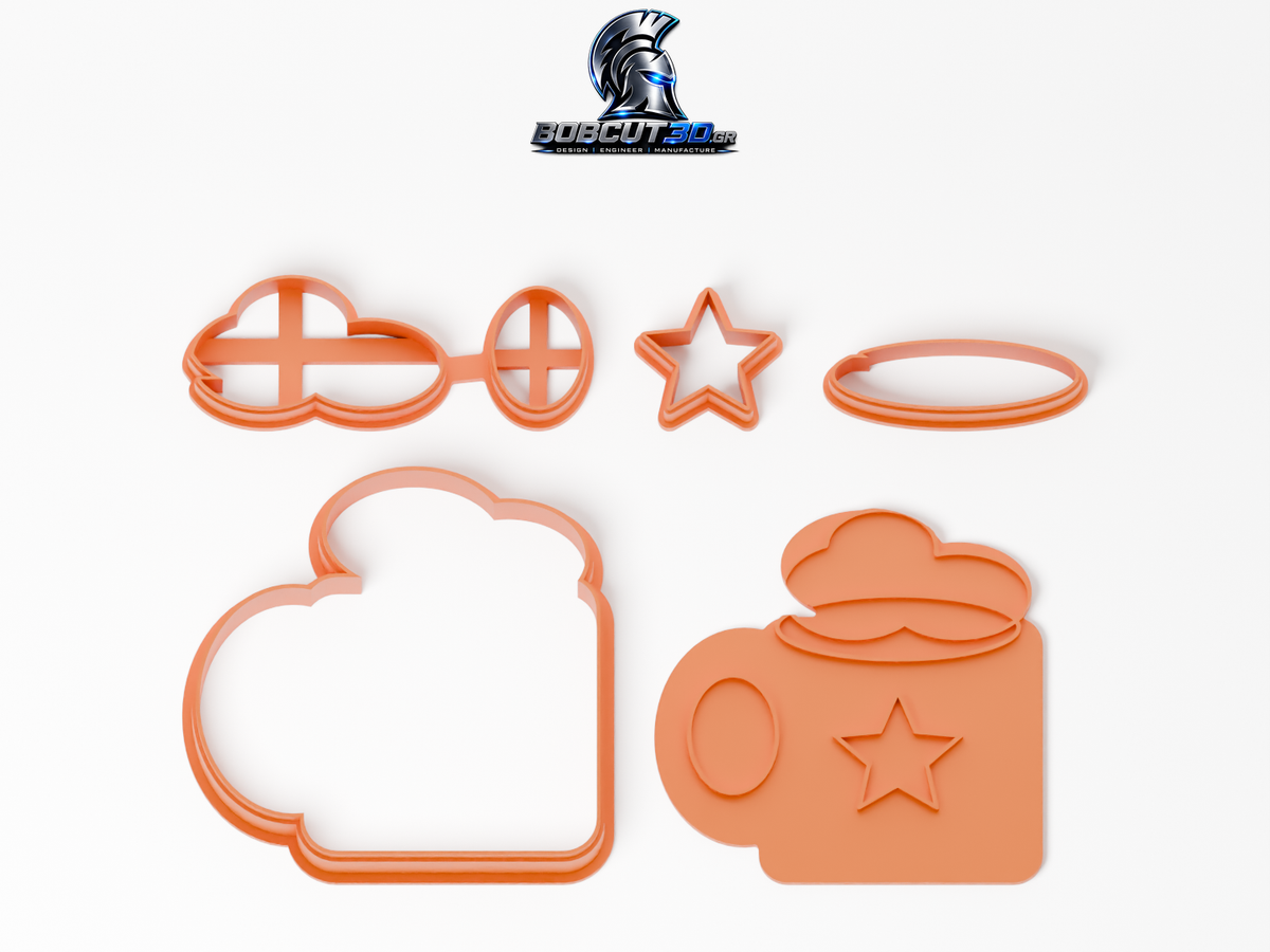 Cookie Cutter - Hot Chocolate Mug — πλήρες σετ κουπάτ, σφραγίδας και εργαλείων ανά χρώμα