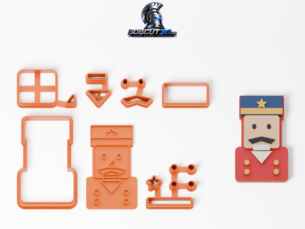 Cookie Cutter - Christmas Nutcracker — πλήρες σετ και διακοσμημένο μπισκότο με ζαχαρόπαστα