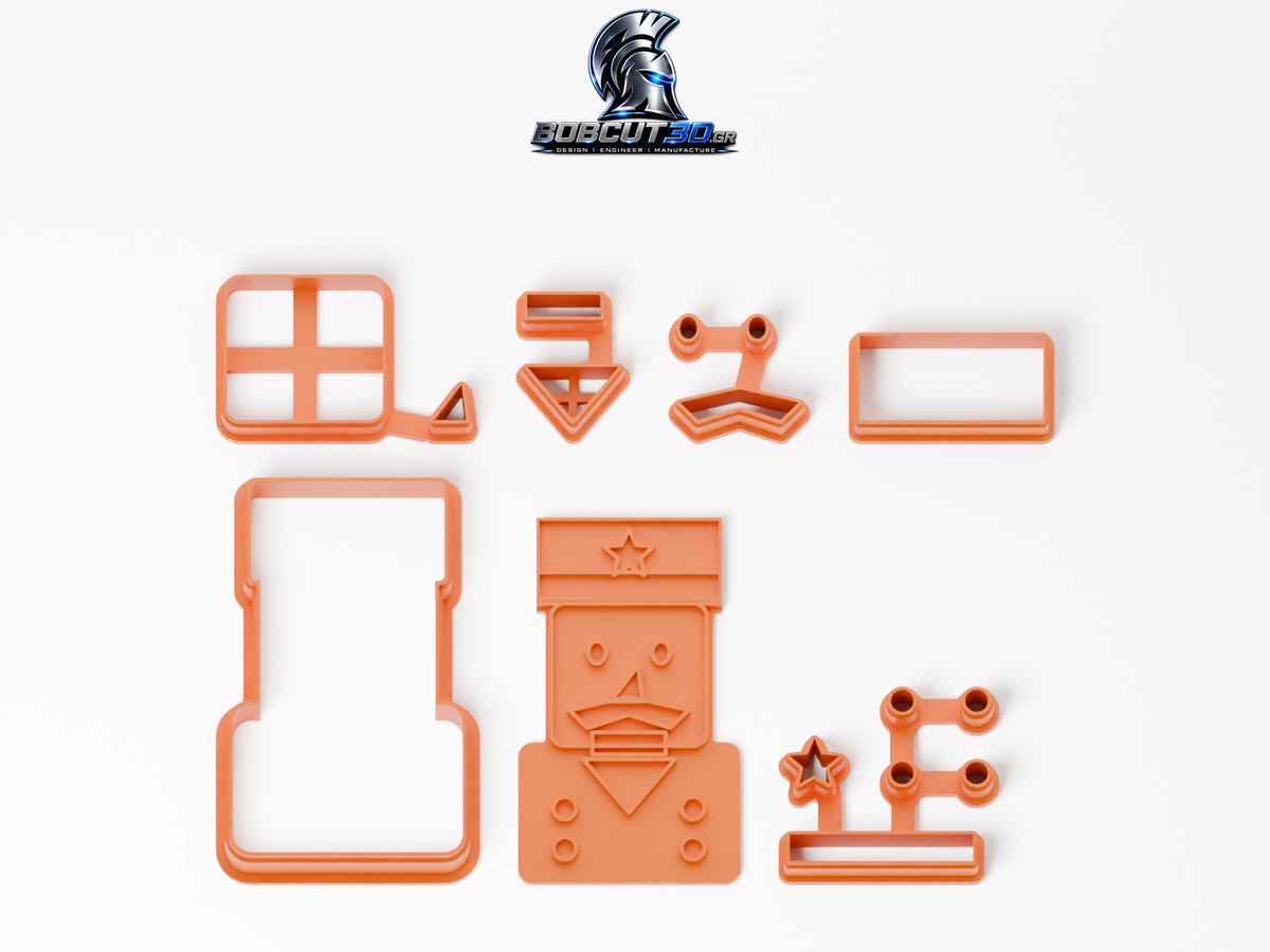 Cookie Cutter - Christmas Nutcracker — πλήρες σετ κουπάτ, σφραγίδας και εργαλείων ανά χρώμα