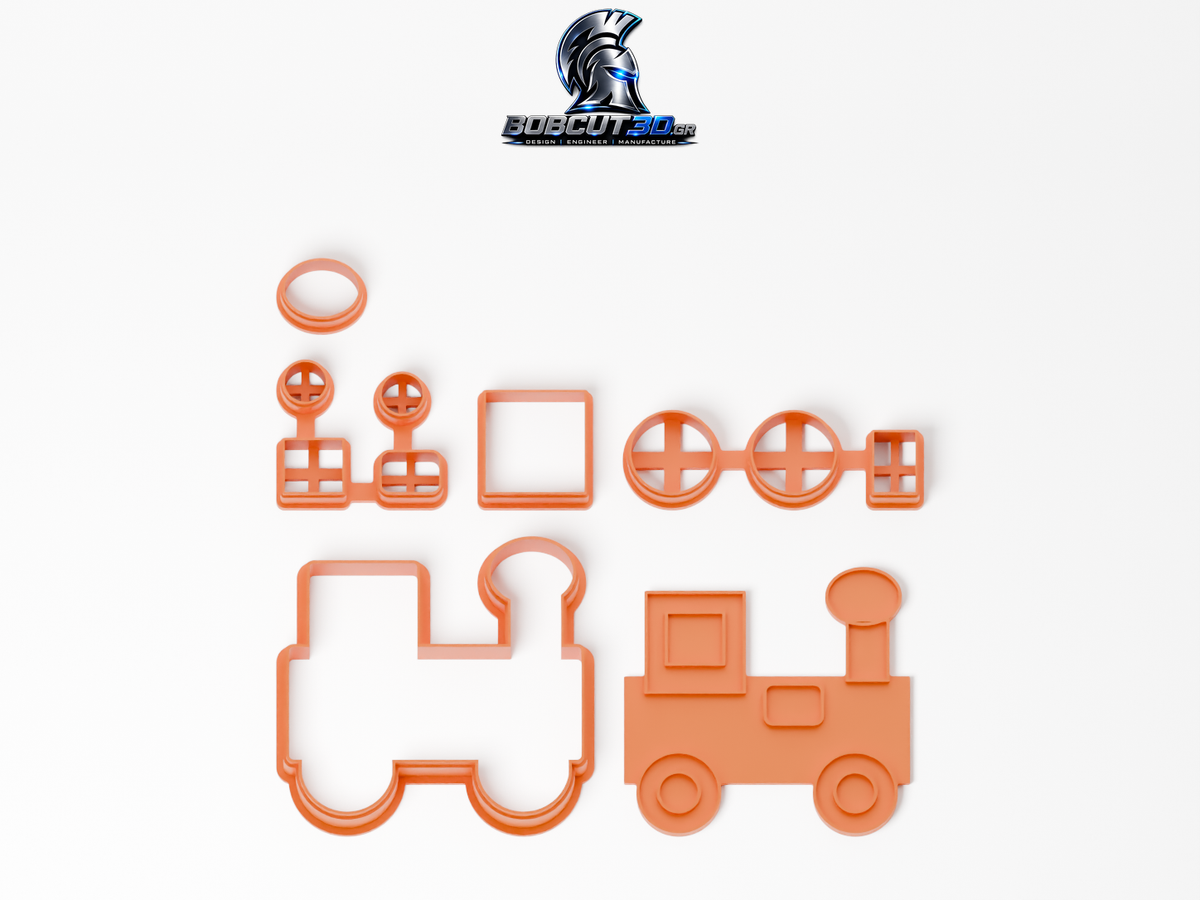 Cookie Cutter - Christmas Toy Train — πλήρες σετ κουπάτ, σφραγίδας και εργαλείων ανά χρώμα
