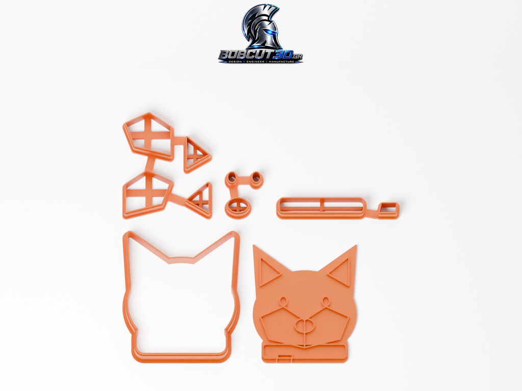Cookie Cutter - Christmas Fox — πλήρες σετ κουπάτ, σφραγίδας και εργαλείων ανά χρώμα