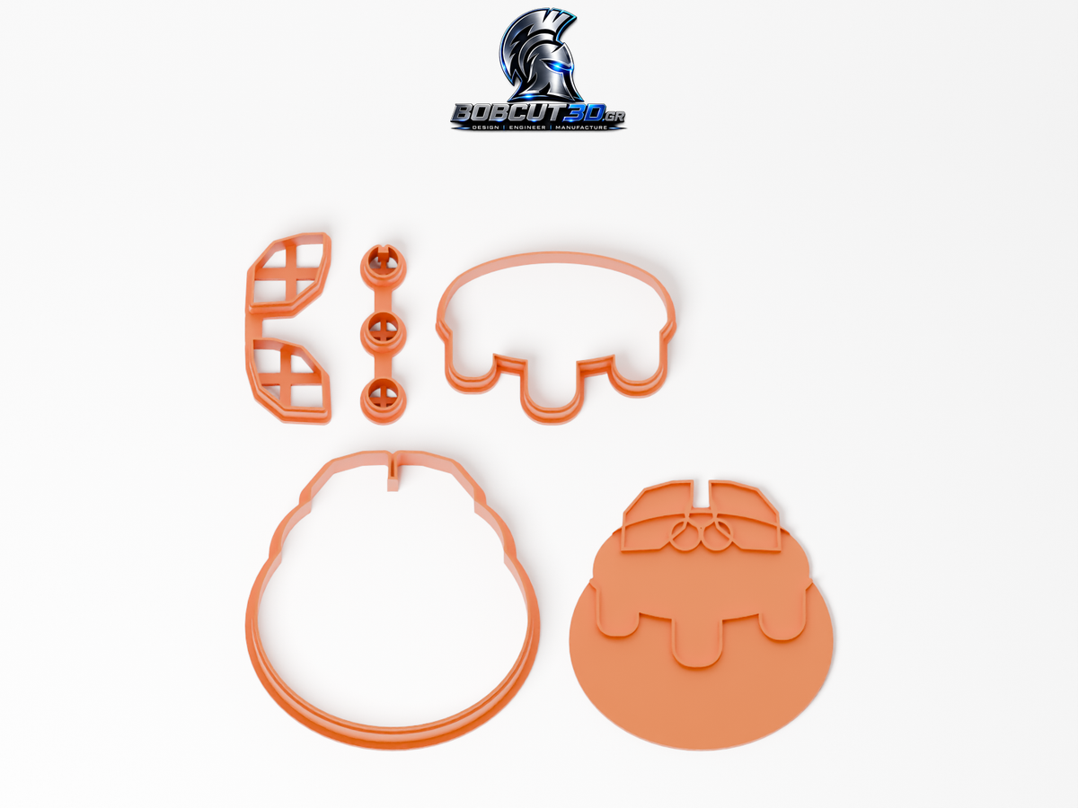 Cookie Cutter - Christmas Pudding — πλήρες σετ κουπάτ, σφραγίδας και εργαλείων ανά χρώμα