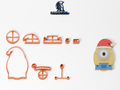 Cookie Cutter - Christmas Minion Stuart — πλήρες σετ κουπάτ και ενδεικτικό μπισκότο με ζαχαρόπαστα, 9,5 εκ.
