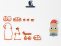 Cookie Cutter - Christmas Minion Kevin — πλήρες σετ κουπάτ και ενδεικτικό μπισκότο με ζαχαρόπαστα, 9,5 εκ.