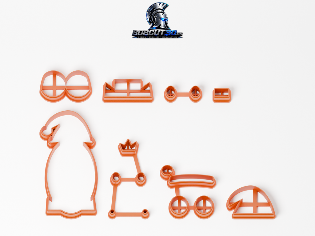 Cookie Cutter - Christmas Minion Kevin — όλα τα εργαλεία κοπής του σετ, χωρίς στάμπες.