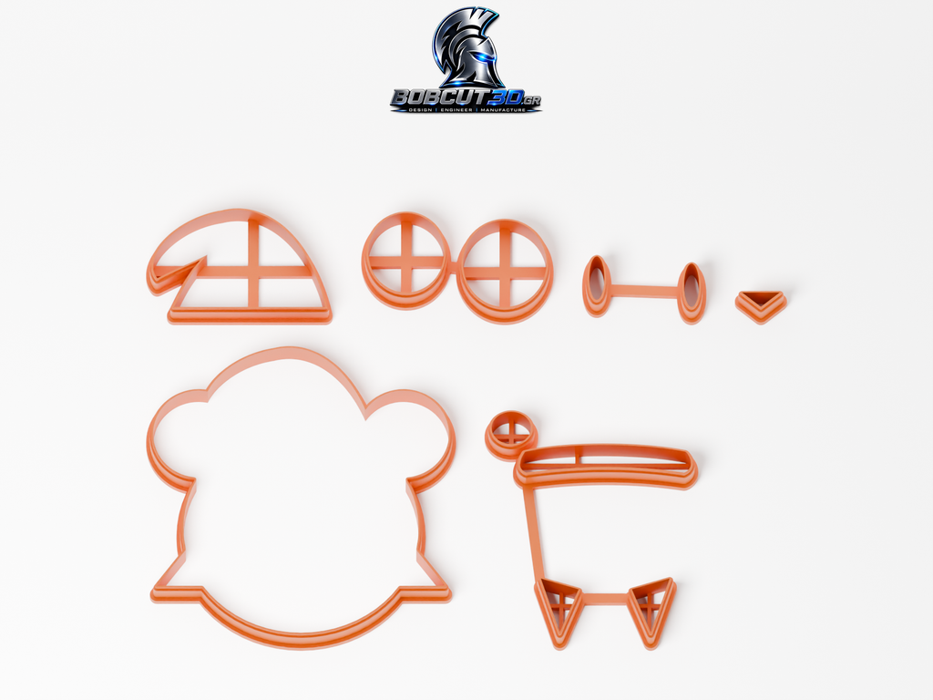 Cookie Cutter - Christmas Derpy — όλα τα εργαλεία κοπής του σετ, χωρίς στάμπες.