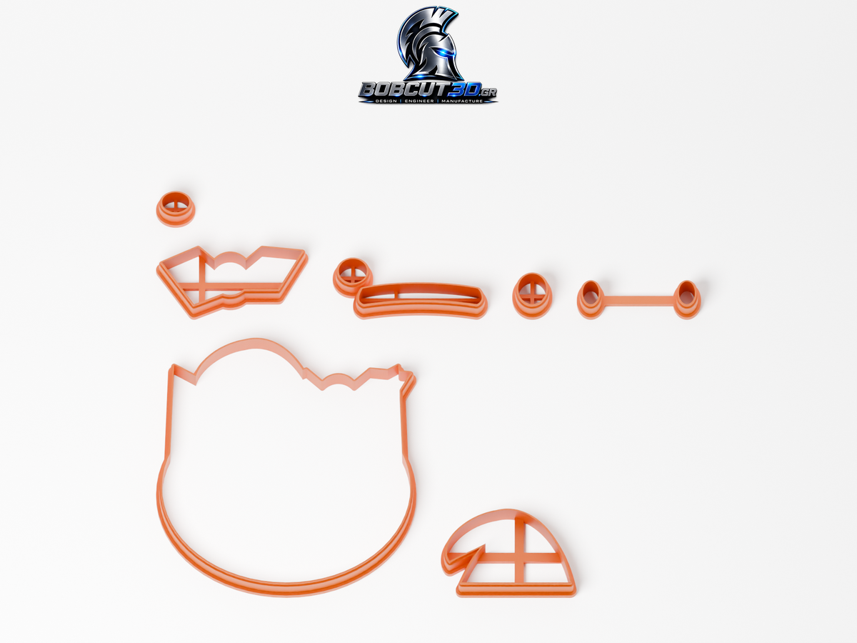 Cookie Cutter - Christmas Hello Kitty — όλα τα εργαλεία κοπής του σετ, χωρίς στάμπες.
