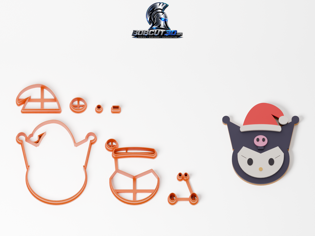 Cookie Cutter - Christmas Kuromi — πλήρες σετ κουπάτ και ενδεικτικό μπισκότο με ζαχαρόπαστα, 9,5 εκ.