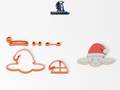 Cookie Cutter - Christmas Cinnamoroll — πλήρες σετ κουπάτ και ενδεικτικό μπισκότο με ζαχαρόπαστα, 9,5 εκ.
