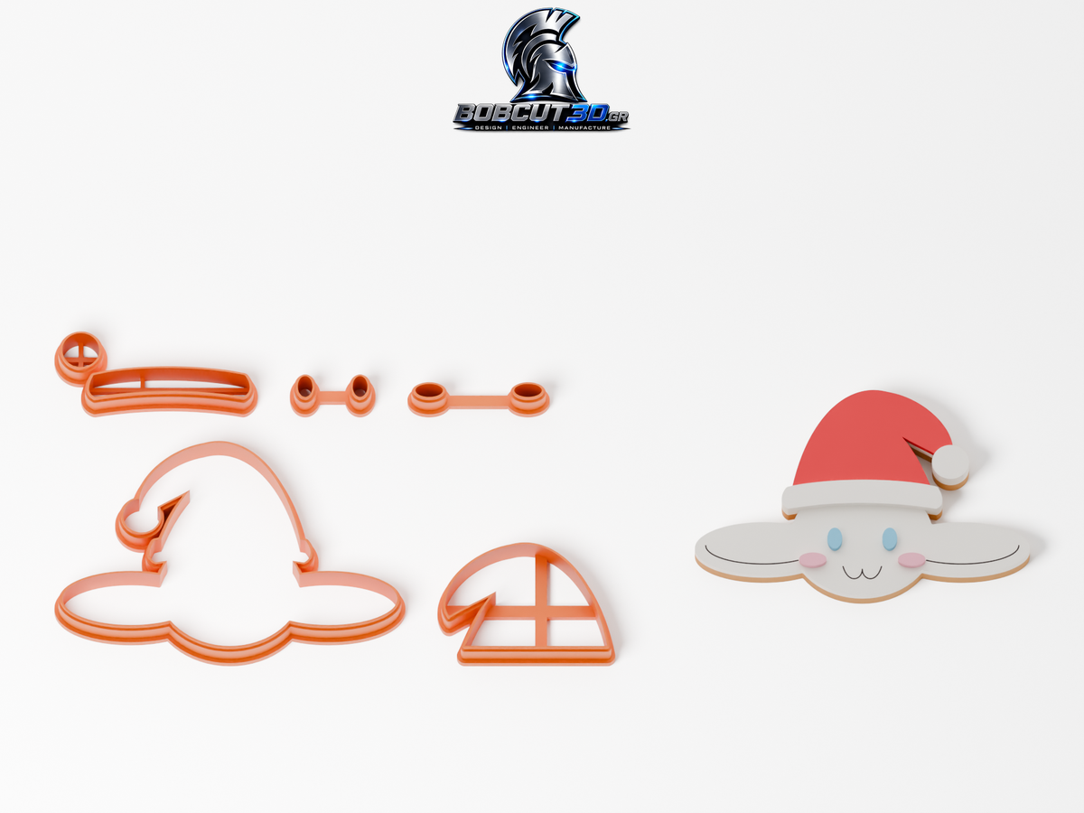 Cookie Cutter - Christmas Cinnamoroll — πλήρες σετ κουπάτ και ενδεικτικό μπισκότο με ζαχαρόπαστα, 9,5 εκ.