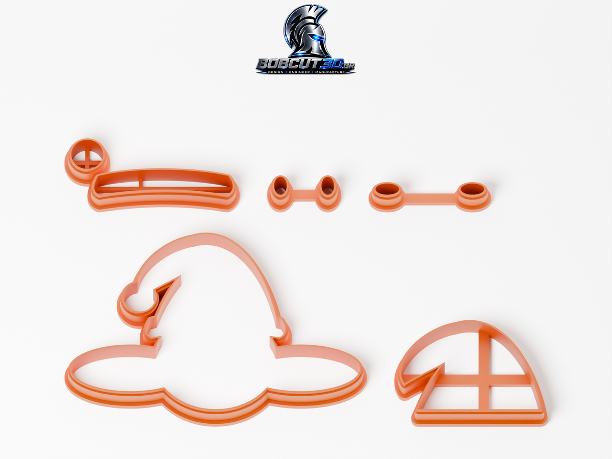 Cookie Cutter - Christmas Cinnamoroll — όλα τα εργαλεία κοπής του σετ, χωρίς στάμπες.