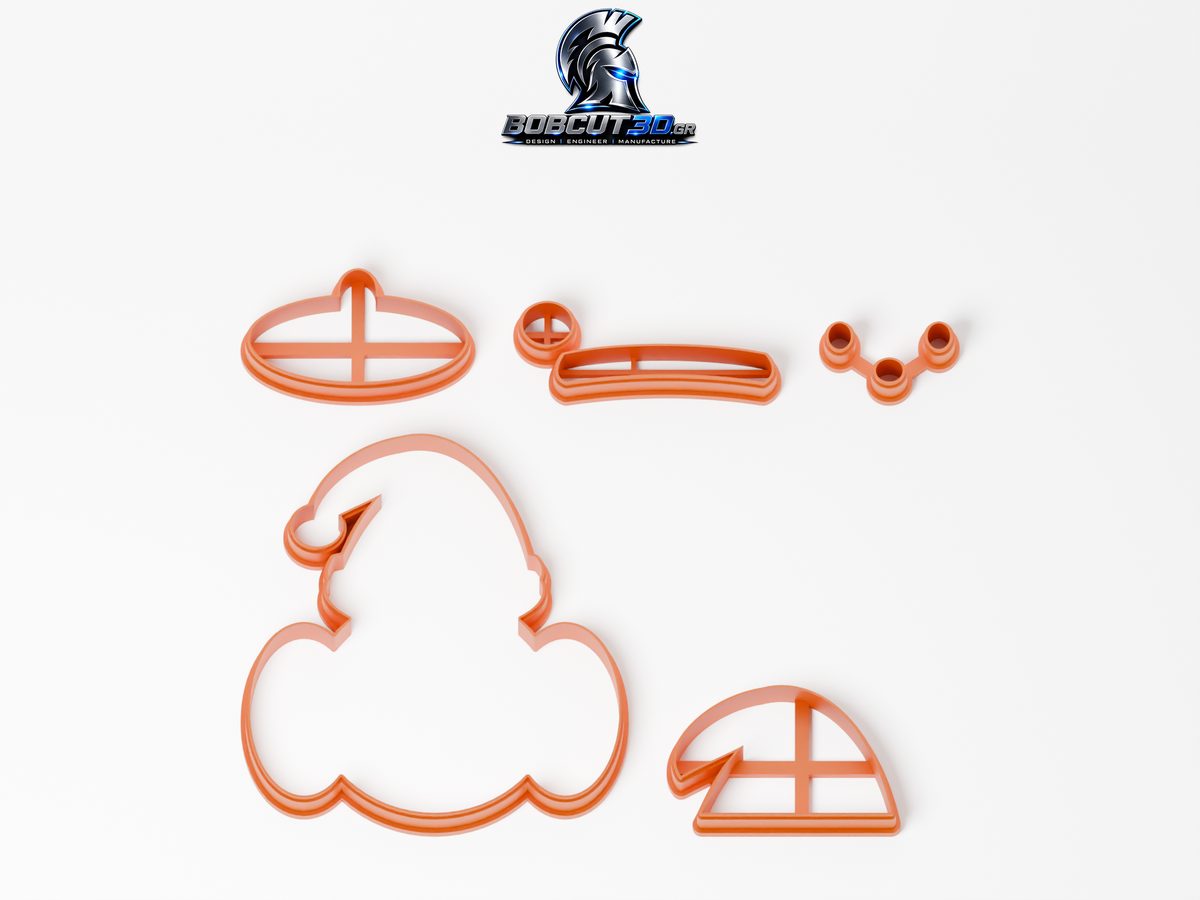 Cookie Cutter - Christmas Pompompurin — όλα τα εργαλεία κοπής του σετ, χωρίς στάμπες.