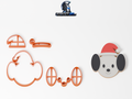 Cookie Cutter - Christmas Pochacco — πλήρες σετ κουπάτ και ενδεικτικό μπισκότο με ζαχαρόπαστα, 9,5 εκ.