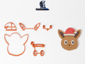 Cookie Cutter - Christmas Eevee — πλήρες σετ κουπάτ και ενδεικτικό μπισκότο με ζαχαρόπαστα, 9,5 εκ.