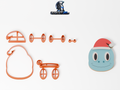 Cookie Cutter - Christmas Squirtle — πλήρες σετ κουπάτ και ενδεικτικό μπισκότο με ζαχαρόπαστα, 9,5 εκ.