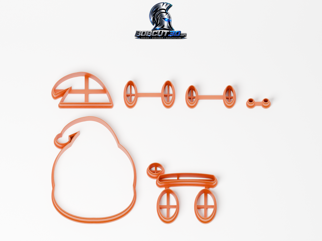 Cookie Cutter - Christmas Squirtle — όλα τα εργαλεία κοπής του σετ, χωρίς στάμπες.