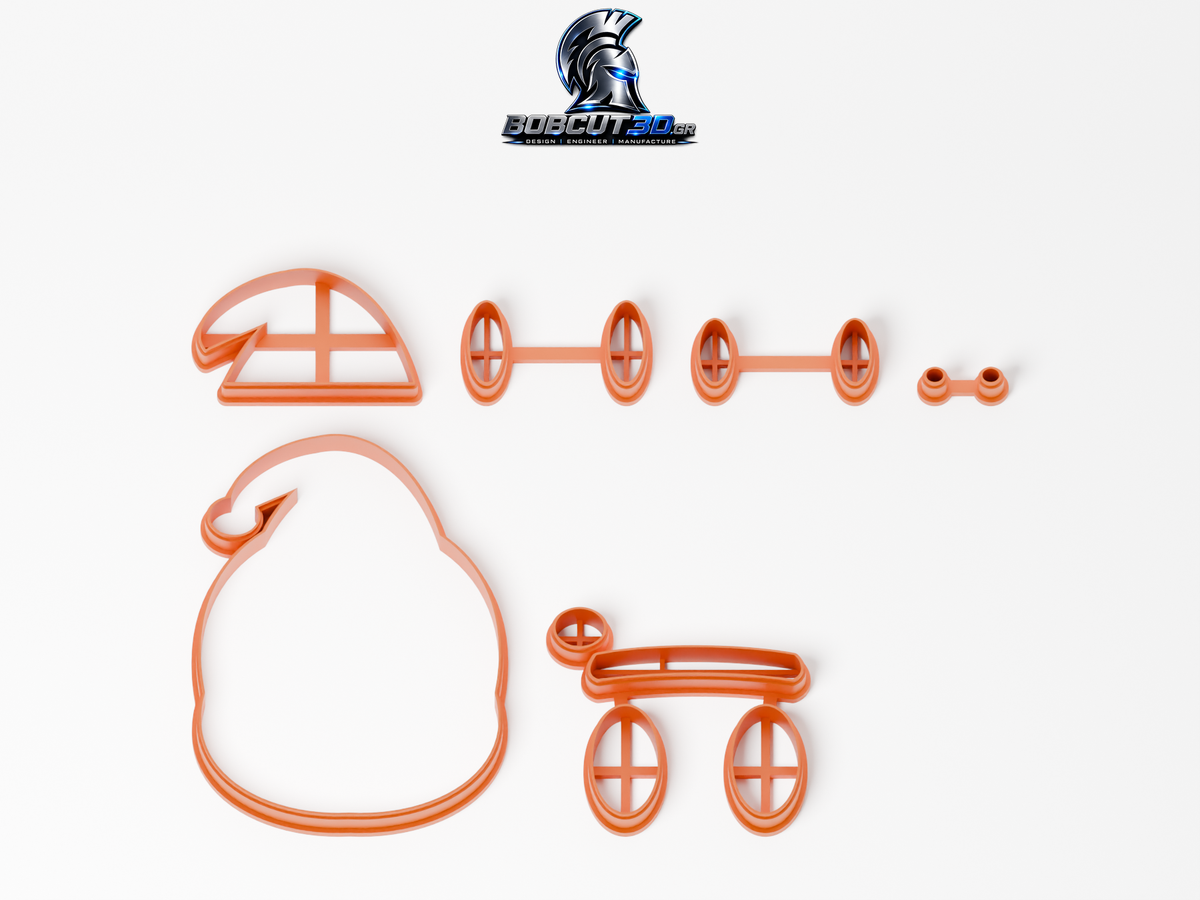 Cookie Cutter - Christmas Squirtle — όλα τα εργαλεία κοπής του σετ, χωρίς στάμπες.
