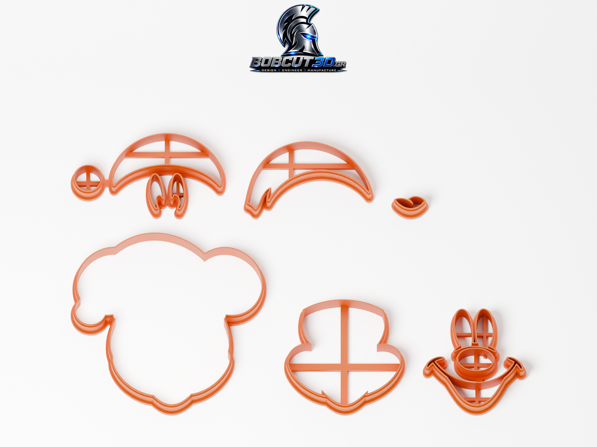 Cookie Cutter - Christmas Mickey Mouse Head — όλα τα εργαλεία κοπής του σετ, χωρίς στάμπες.
