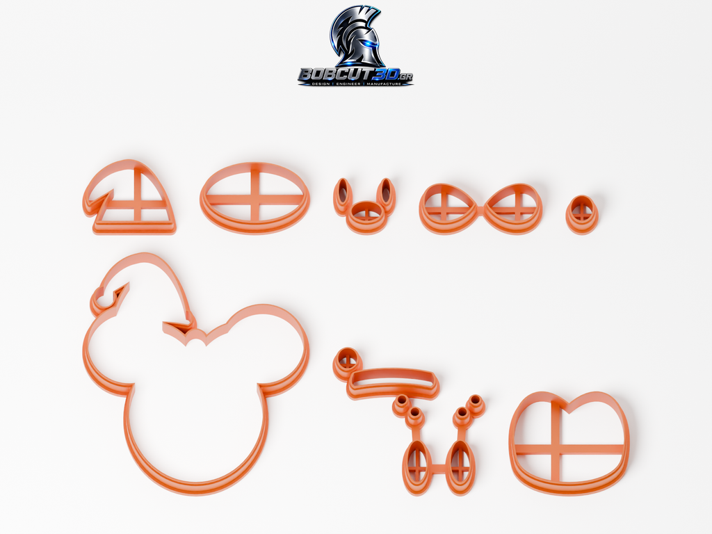 Cookie Cutter - Christmas Minnie Mouse — όλα τα εργαλεία κοπής του σετ, χωρίς στάμπες.