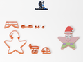 Cookie Cutter - Christmas Patrick Star — πλήρες σετ κουπάτ και ενδεικτικό μπισκότο με ζαχαρόπαστα, 9,5 εκ.