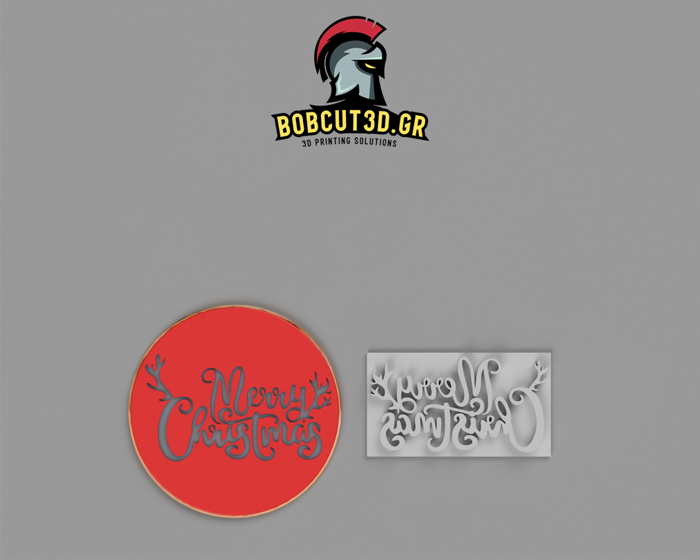 Cookie Cutter - Merry Christmas (Christmas) (Stamp)