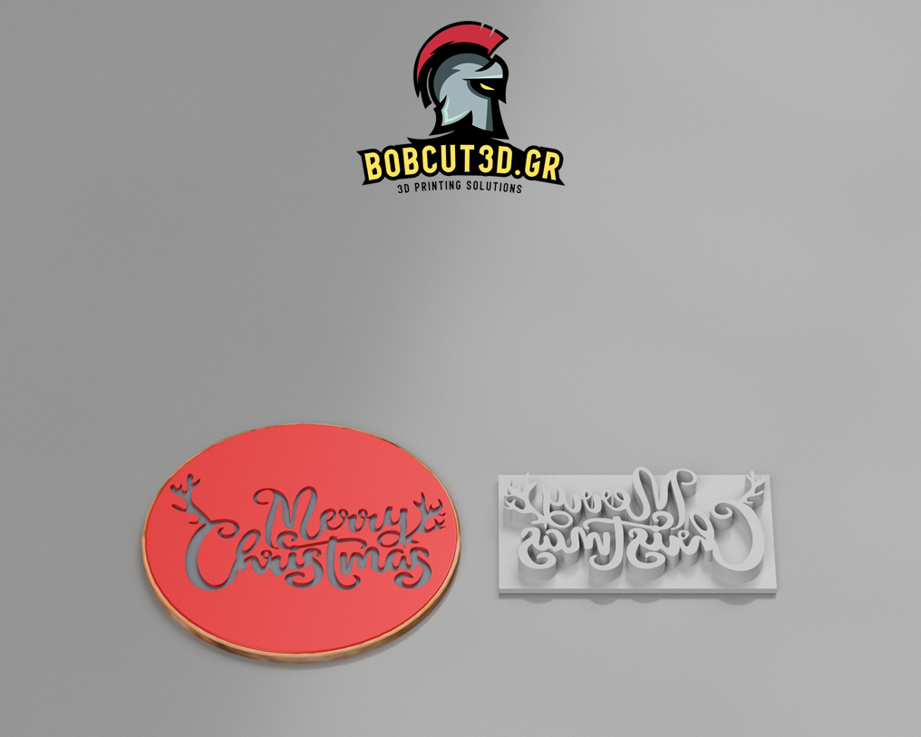 Cookie Cutter - Merry Christmas (Christmas) (Stamp)