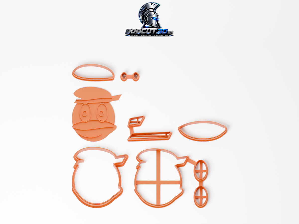 Cookie Cutter - Donald Duck: ολόκληρο το σετ κουπάτ και σφραγίδας