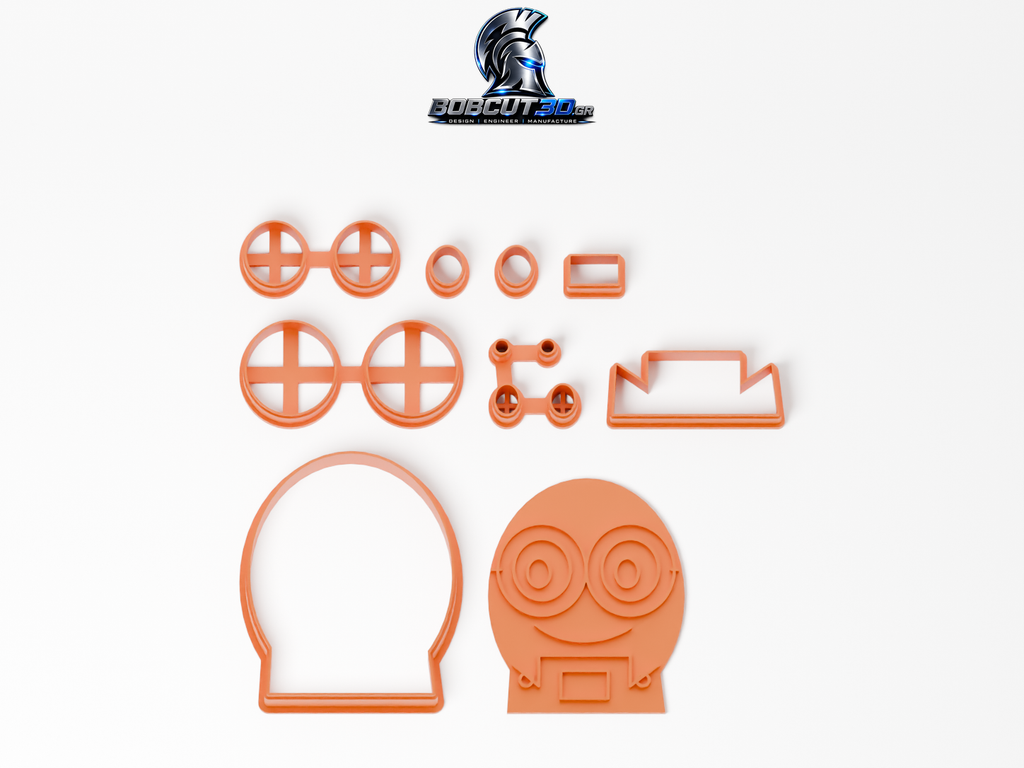 Cookie Cutter - Minion Bob: ολόκληρο το σετ κουπάτ και σφραγίδας