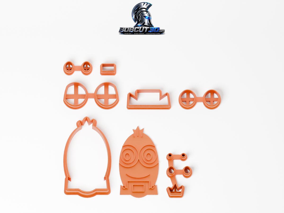Cookie Cutter - Minion Kevin: ολόκληρο το σετ κουπάτ και σφραγίδας