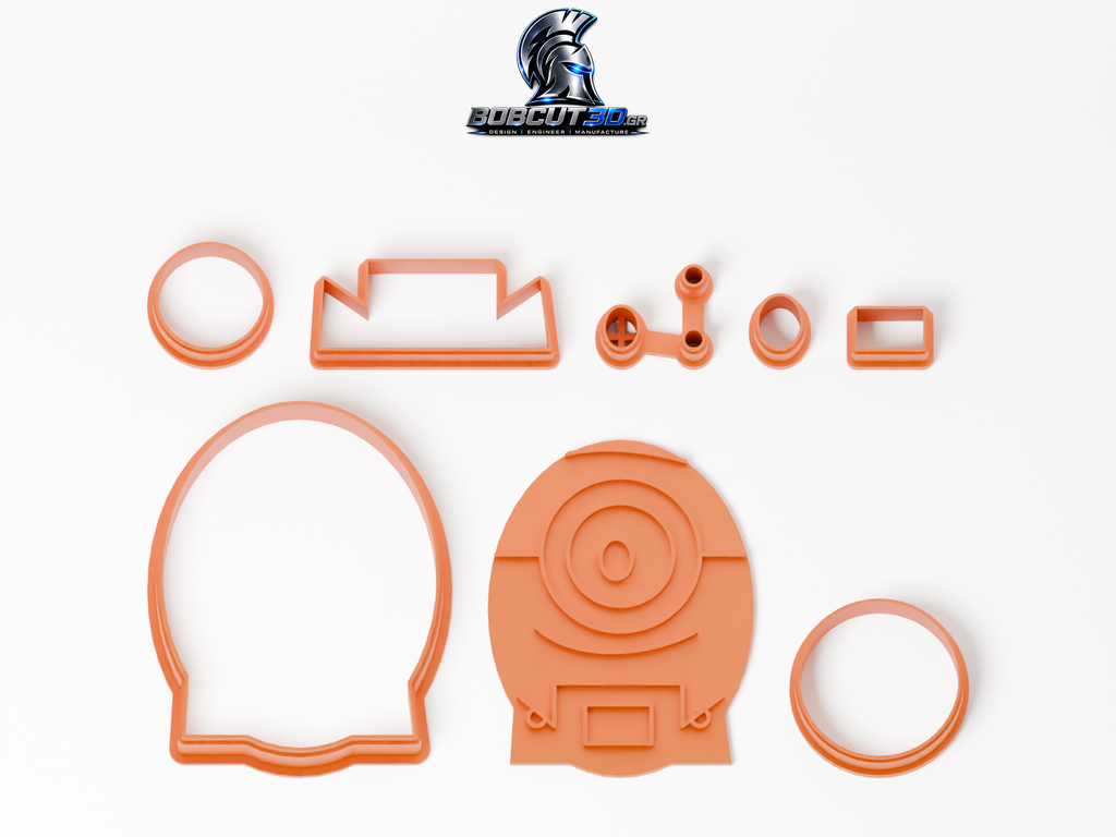 Cookie Cutter - Minion Stuart: ολόκληρο το σετ κουπάτ και σφραγίδας