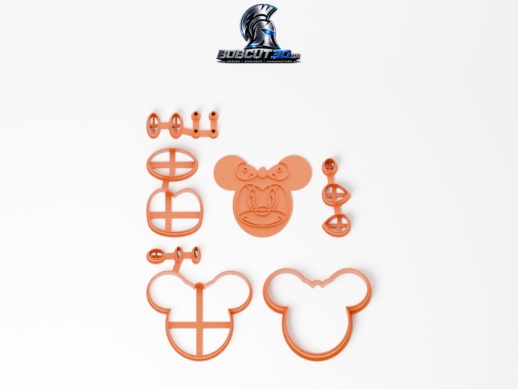 Cookie Cutter - Minnie Mouse: ολόκληρο το σετ κουπάτ και σφραγίδας