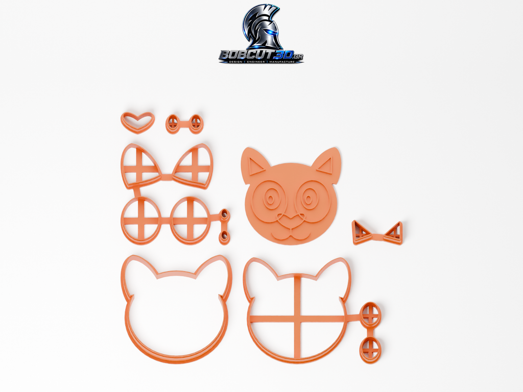 Cookie Cutter - Pandy Paws: ολόκληρο το σετ κουπάτ και σφραγίδας