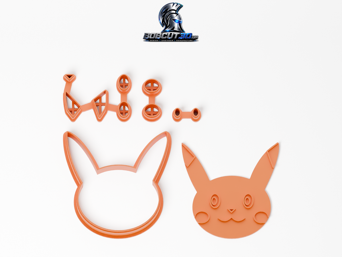 Cookie Cutter - Pikachu: ολόκληρο το σετ κουπάτ και σφραγίδας