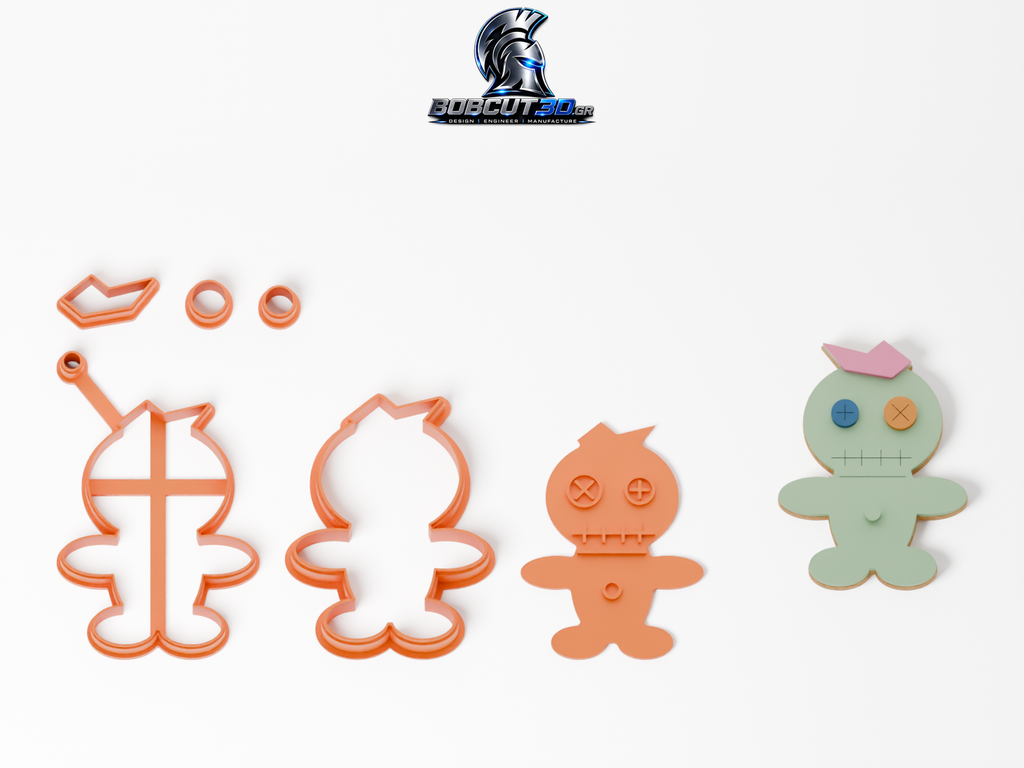 Cookie Cutter - Scrump: πλήρες σετ εργαλείων δίπλα στο διακοσμημένο μπισκότο