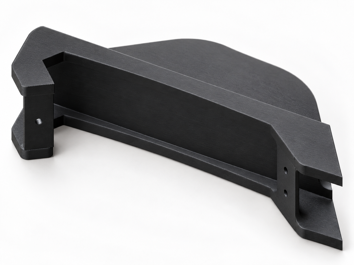 Hyundai i20 N-Line diffuser fin v2, front view — digital visualization