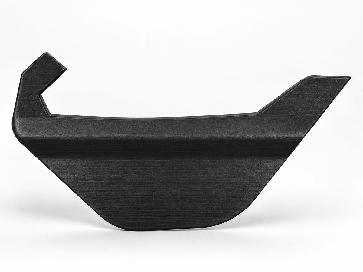 Hyundai i20 N-Line diffuser fin v2, side profile — digital visualization
