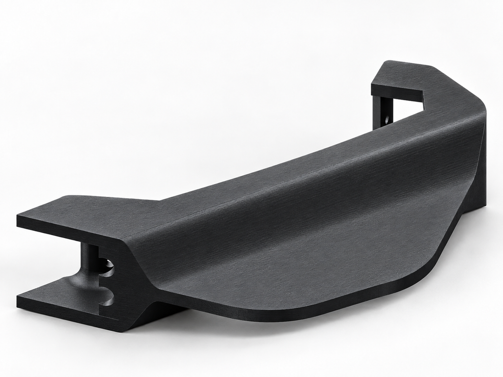 Hyundai i20 N-Line diffuser fin v2, reverse view — digital visualization