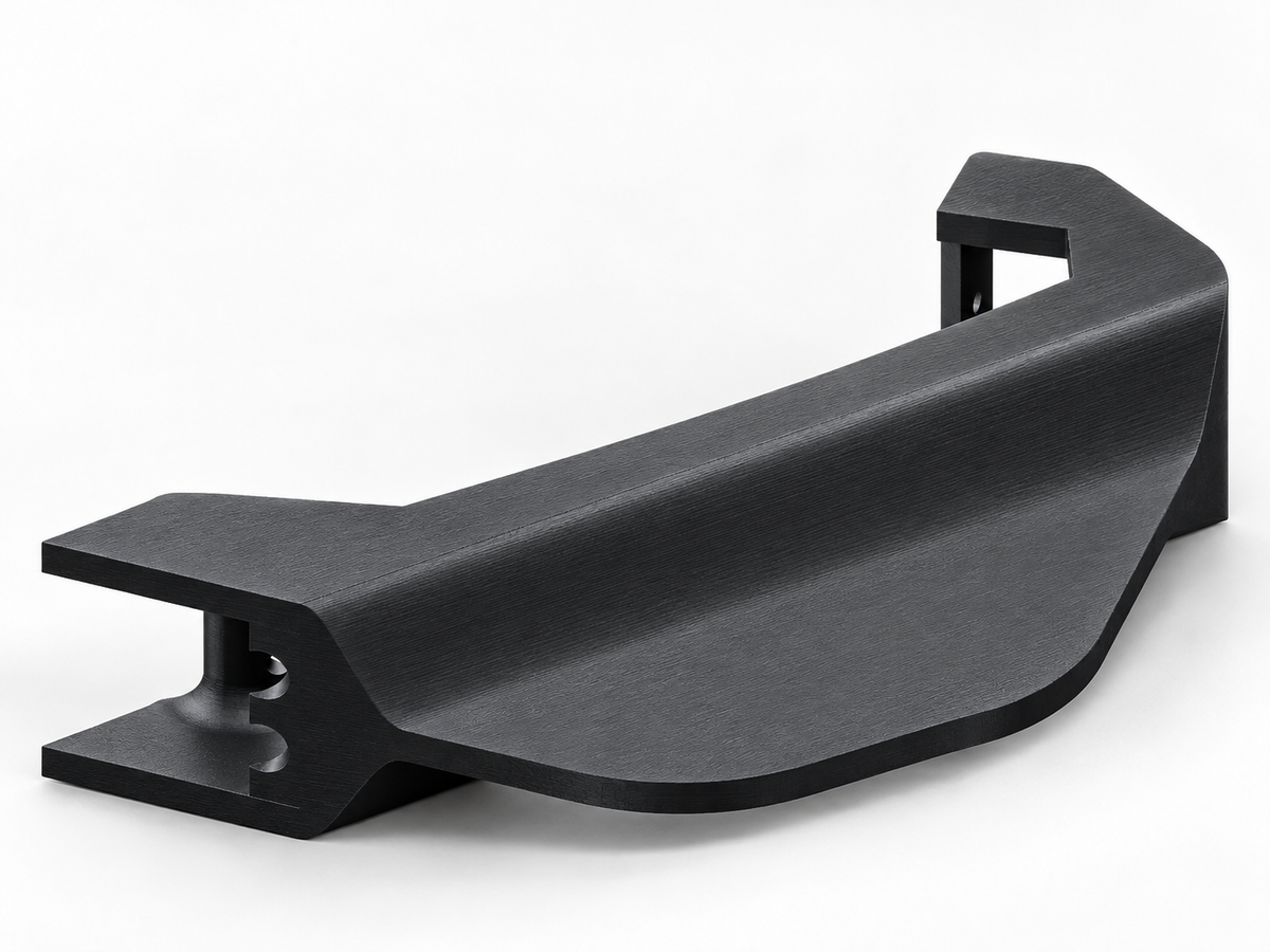 Hyundai i20 N-Line diffuser fin v2, reverse view — digital visualization